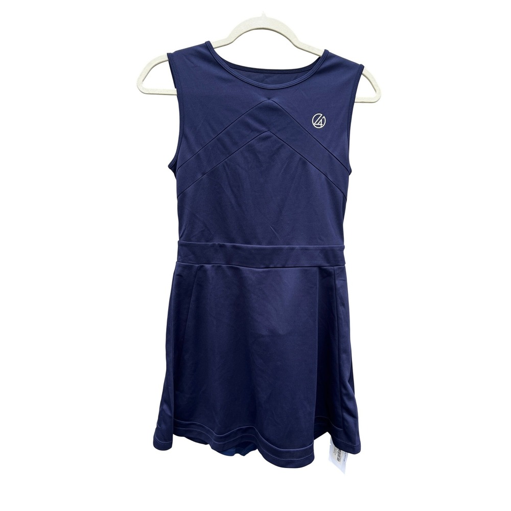 NWT 40-Love Match Point‎ Tennis Dress Small Athletic Navy Blue Sleeveless Shorts